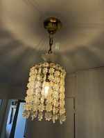 Hängelampe Glas Blumen antik Messing Decke 40-60 Zeichen