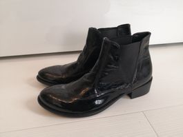 🤩VIA STUDIO LACK-CHELSEA-STIEFEL, SCHWARZ, MADE IN ITALY