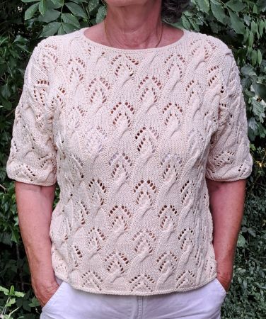 Unique Pull femme jaune tendre fait main