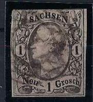 Altdeutschland 1851 Sachsen 1 Neu-Groschen gest.