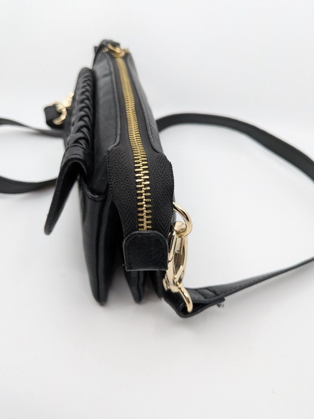 Borse: Schwarze Ledertasche als Umhängetasche oder Clutch – Usato da Emmen venduto da magelan 2
