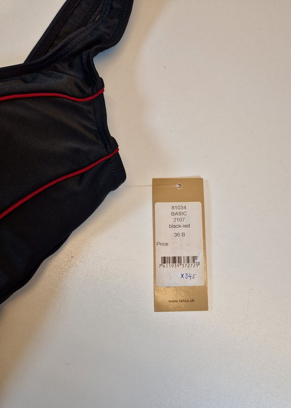 Lahco Costumi da bagno & Bikini: Badehose Damen 36B Lahco Basic Black Red / Rabatt 50% - 70%! – Nuovo e nell'imballaggio originale da Braunau venduto da Brand-Store 6