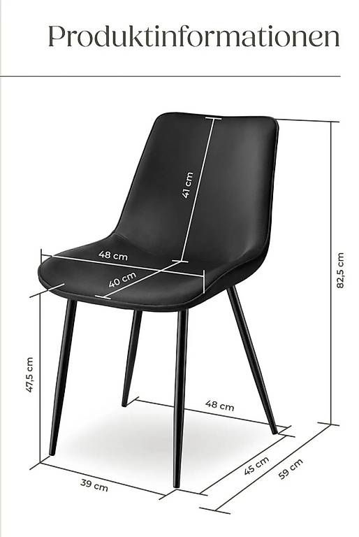 Sedie: 4Stk. neue, schwarze, samtige Stühle – Nuovo (secondo la descrizione) da Necker venduto da liq24 2