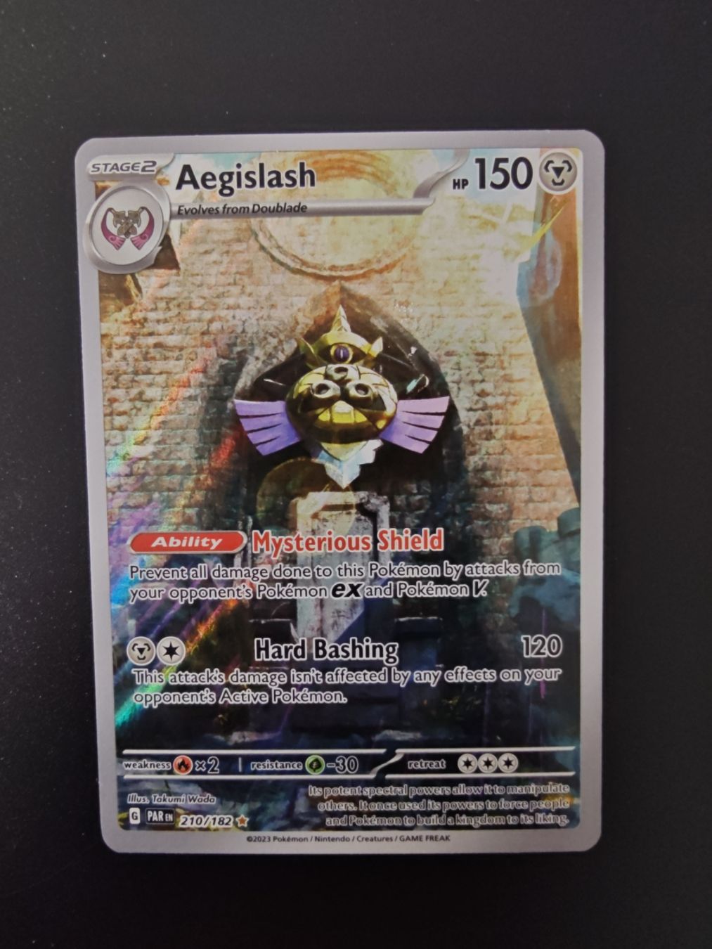 Pokémon Carte collezionabili: Aegislash (210/182) - ENG- Faille Paradoxe - PAR En – Usato da Cormondreche venduto da pajojo