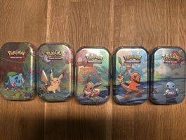 Pokémon Kanto Friends Mini Tins EN / OVP Sun & Moon Series