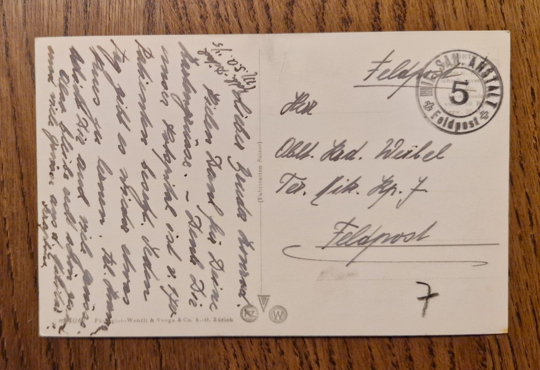 Cartoline postali: Luzern, Feldpost an Oblt Weibel – Usato da Ebikon venduto da Donar50 1