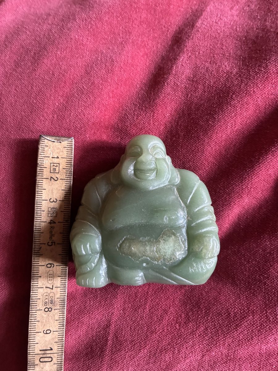 Statuette: Jade Buddha Figur, Glücksbringer 6,5 cm – Usato da Urnäsch venduto da schneewittli. 1