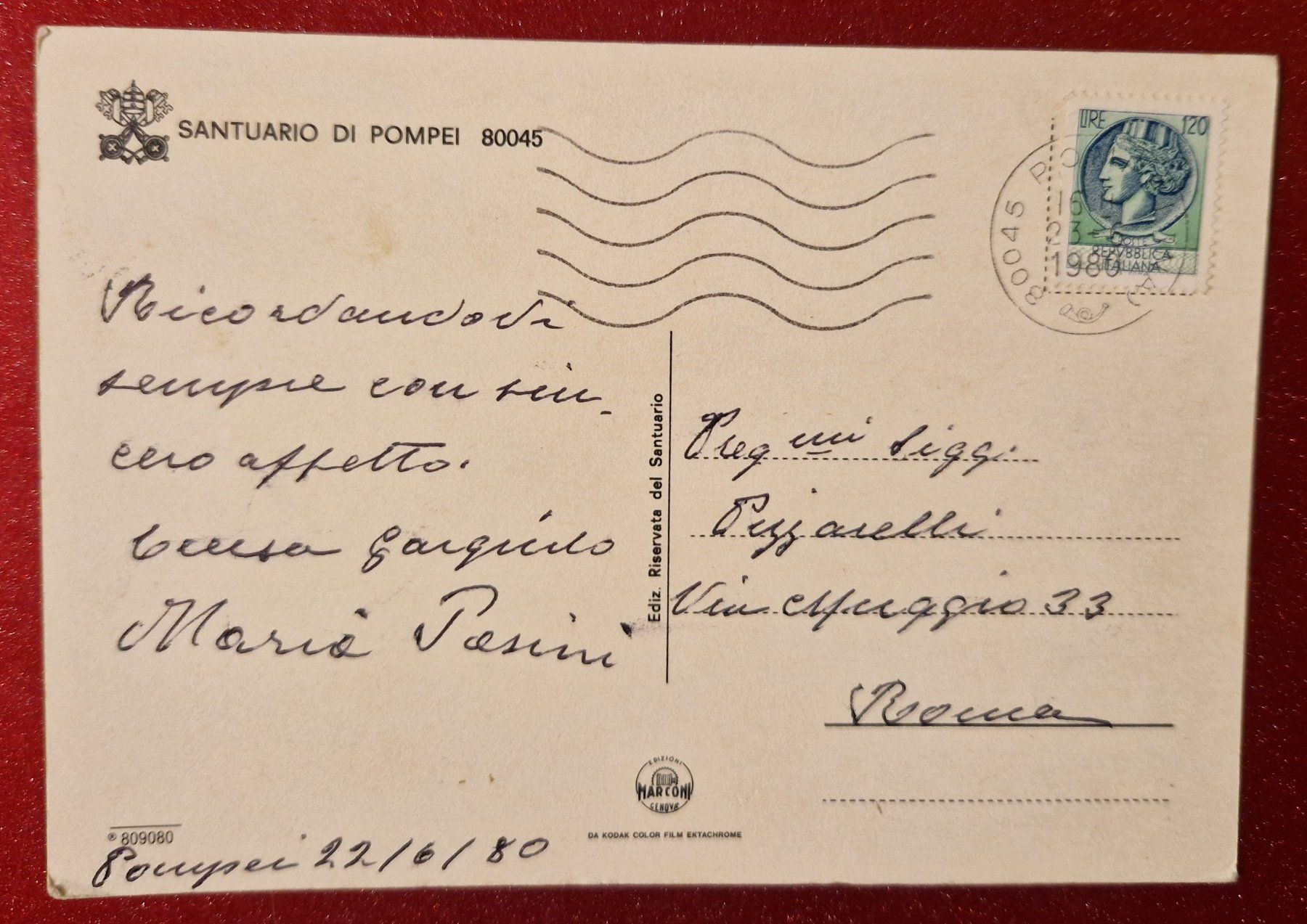 Cartoline postali: Santuario di POMPEI 1980 – Usato da Melchnau venduto da Arthurius 1