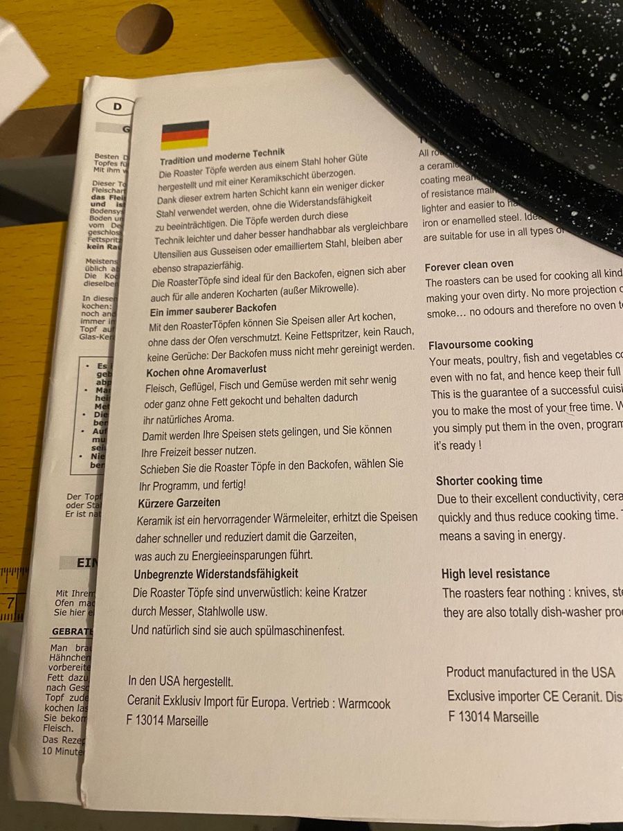 Padelle: Emailtopf Bräter Emaille schwarz Topf mit Deckel und Rost – Nuovo (secondo la descrizione) da Volketswil venduto da 3ve_n8pt 7