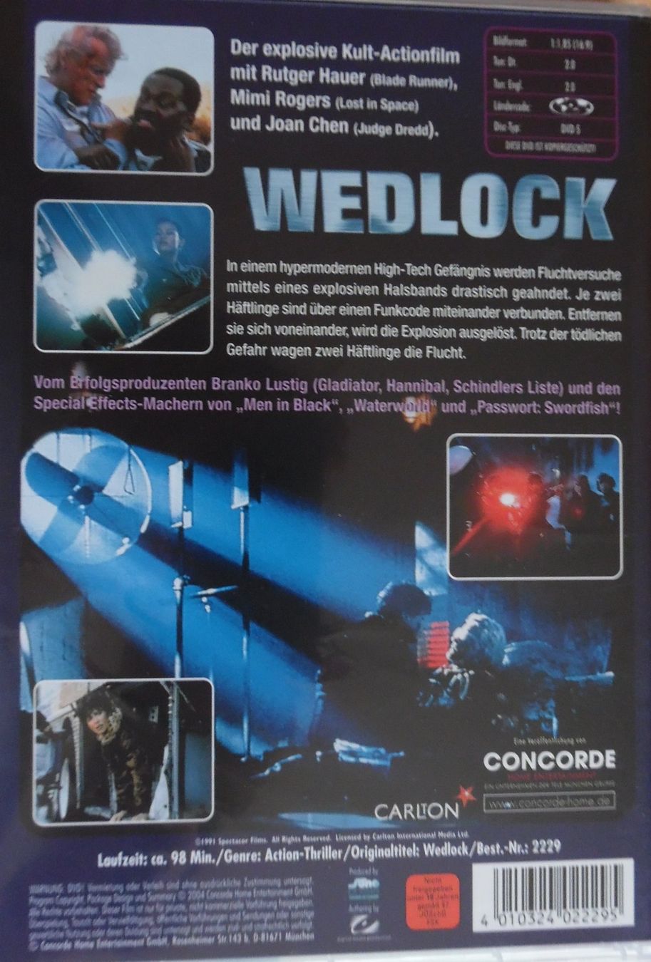 Tutti i DVDs: Wedlock. Auf Flucht steht Tod – Usato da Bellinzona venduto da Luna093 2