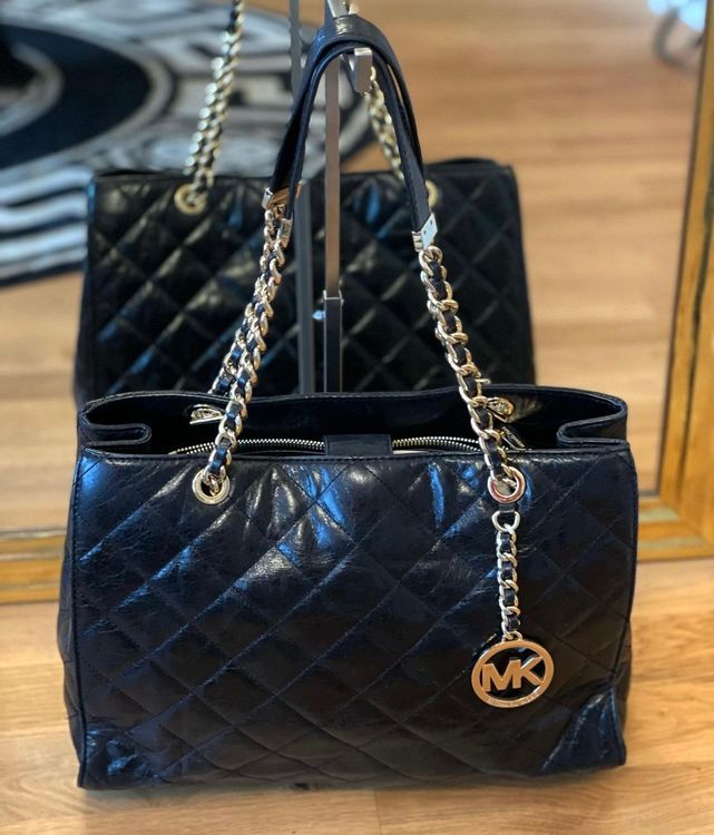 michael-kors-shopper-tasche-leder-schwarz-mega-kaufen-auf-ricardo