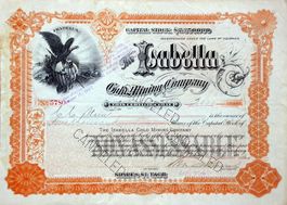 Isabella Gold Mining Company - 1897