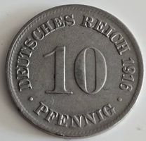 Münze Deutsches Reich 10 Pfennig 1916 Zustand gebraucht