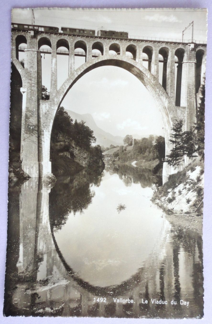 Cartoline postali: Vallorbe, Le Viaduc du Day – Difettoso da Fétigny venduto da Billy2miny