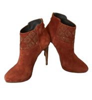 Fabi Stiefeletten 37.5 Gr Wildleder Terracotta mit Strass IT