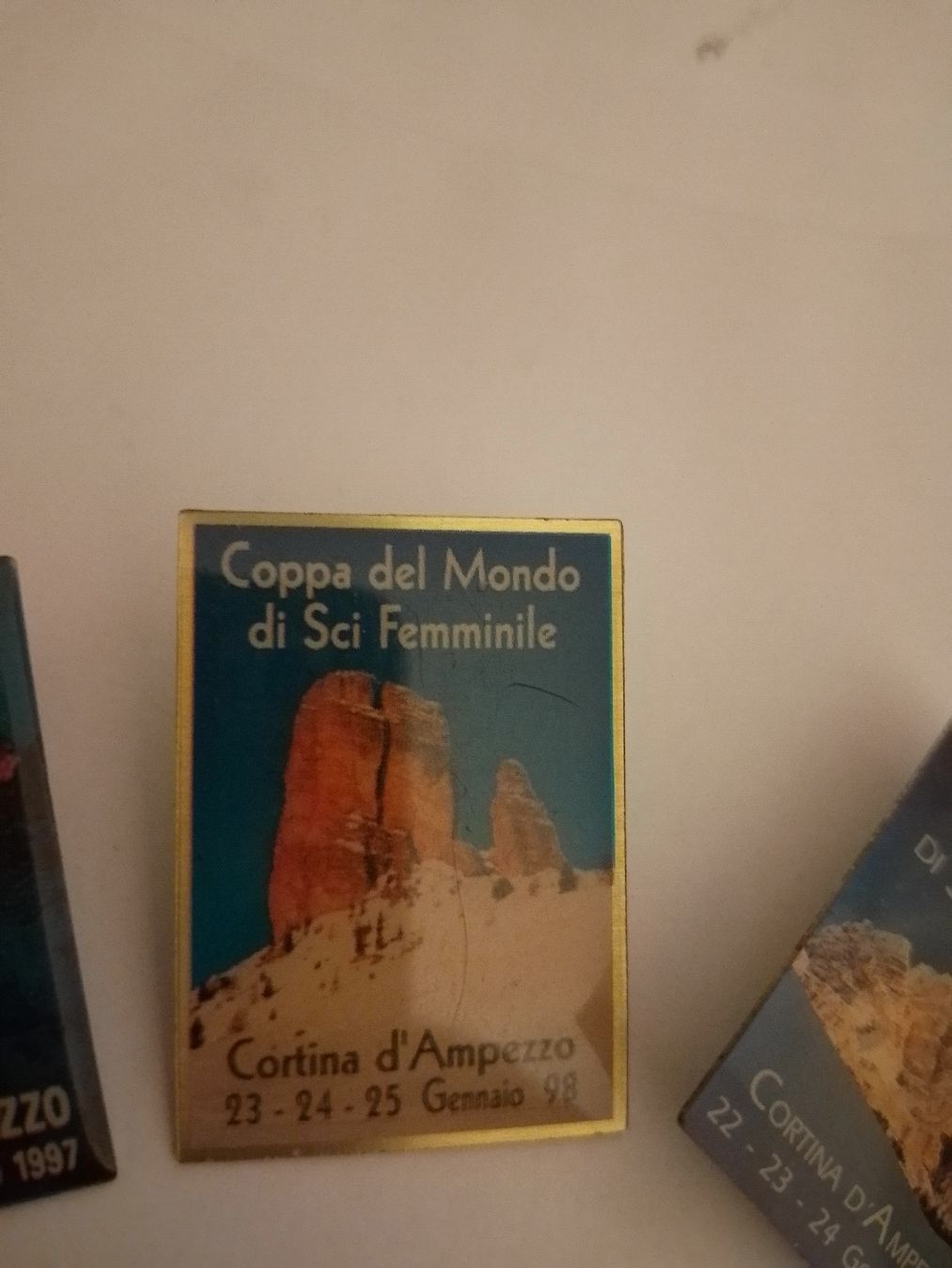 Autografi: 3 Ski Weltcup Pins Corina D Ampezzo – Usato da Erlenbach ZH venduto da Spinatkopf50 3