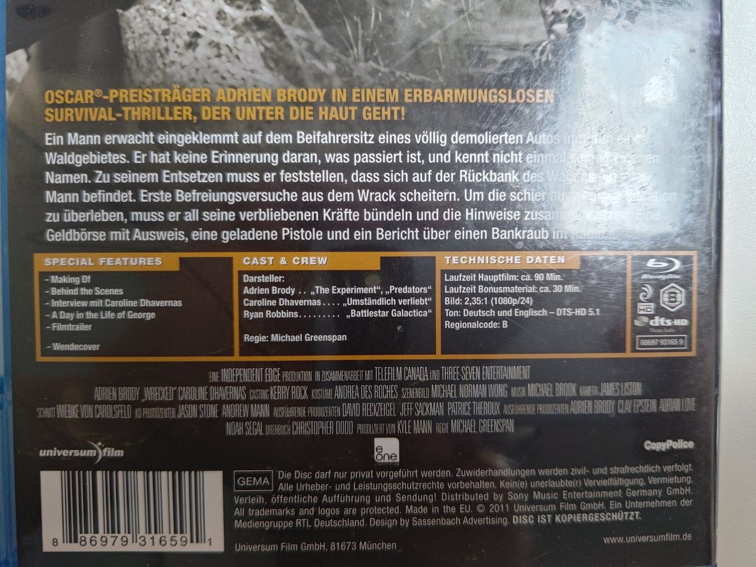 Tous les DVDs: Wrecked - Ohne jede Erinnerung – D'occasion à Liestal par Kratzilla 3