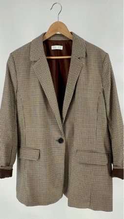 Karierter Blazer von Primark, Grösse 48