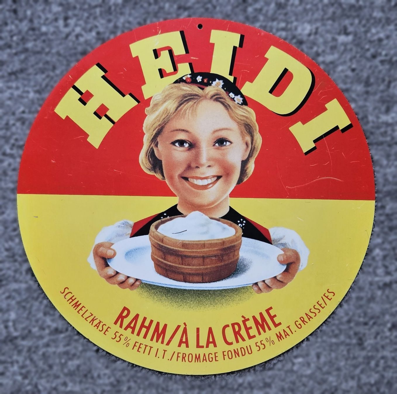 Schilder: 3 alte Blechschilder Werbeschilder Heidi ORIGINAL – Gebraucht aus Uttwil von TG-Lupa 3