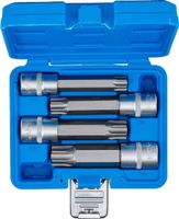 Bit-Einsatz-Satz, (1/2), Torx mit Bohrung, T70 - T100, 4-tlg