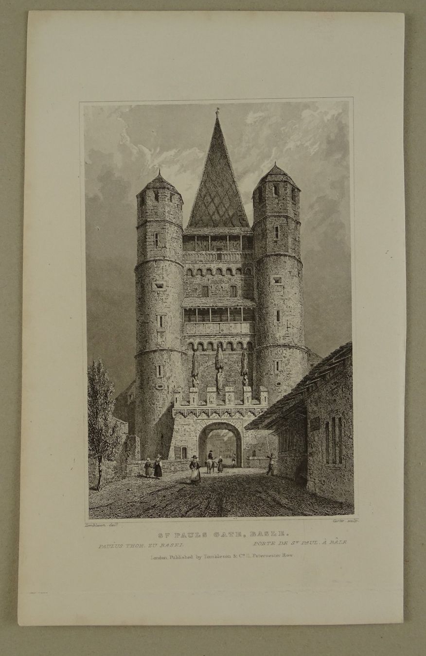 Gravures: BASEL SPALENTOR, STAHLSTICH 1832 – D'occasion à Grüningen par Kartensammler