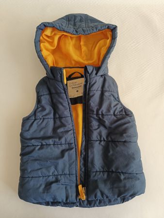 Zybaby Outwear Winter Gilet Gr 86/92 Kinder, Blau/Gelb