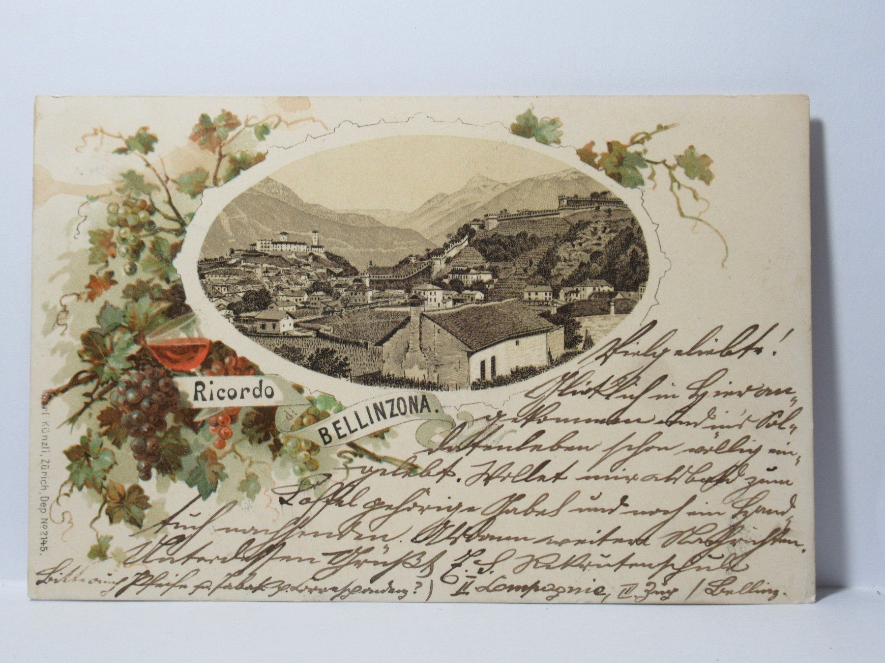 Ansichtskarten: Bellinzona 1900 – Gebraucht aus Grenchen von Bluemchen1900