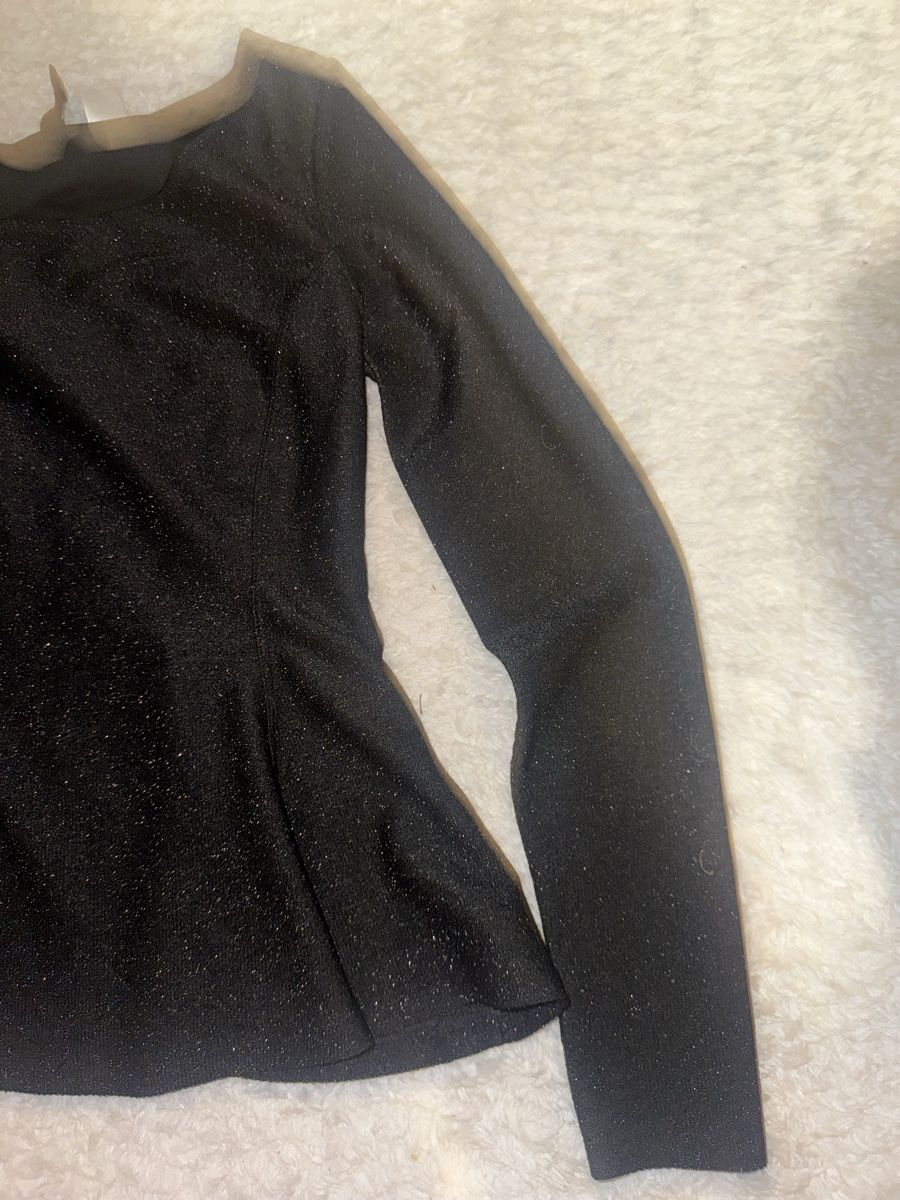 H&M Camicette, T-shirt & Top: Schwarzes Glitzer Oberteil, Divided by H&M, Grösse S – Nuovo (secondo la descrizione) da Liestal venduto da isa_8y72 2