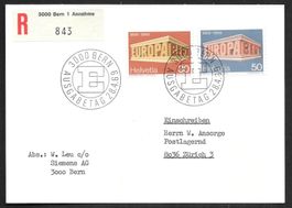 R-FDC Karte Serie 466-467 Europamarken ET 28.4.1969