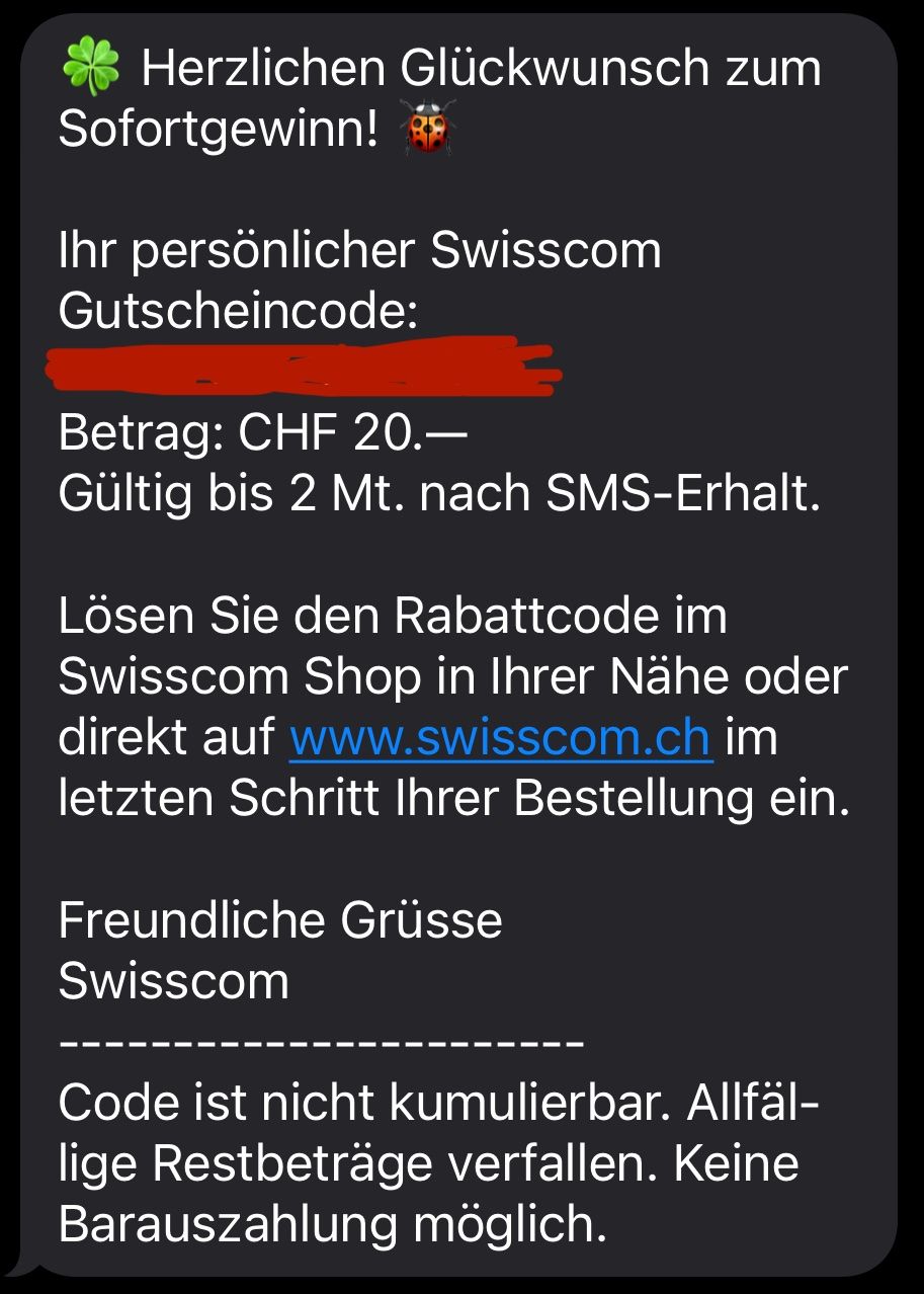 Swisscom Buoni: 20 CHF Swisscom Gutschein – Nuovo e nell'imballaggio originale da Emmenbrücke venduto da Umbrella.Corporation 1