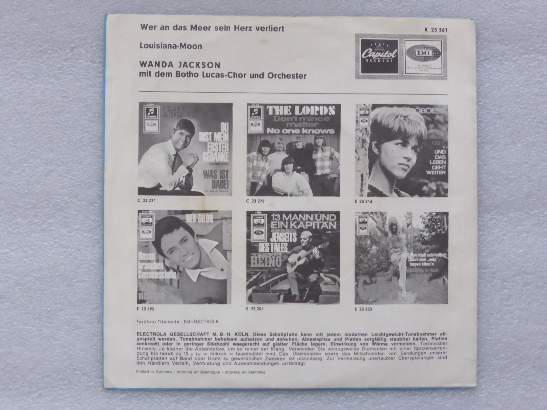 Dischi in vinile: Vinyl Single  WANDA JACKSON – Usato da Küssnacht am Rigi venduto da Mondkinder 3