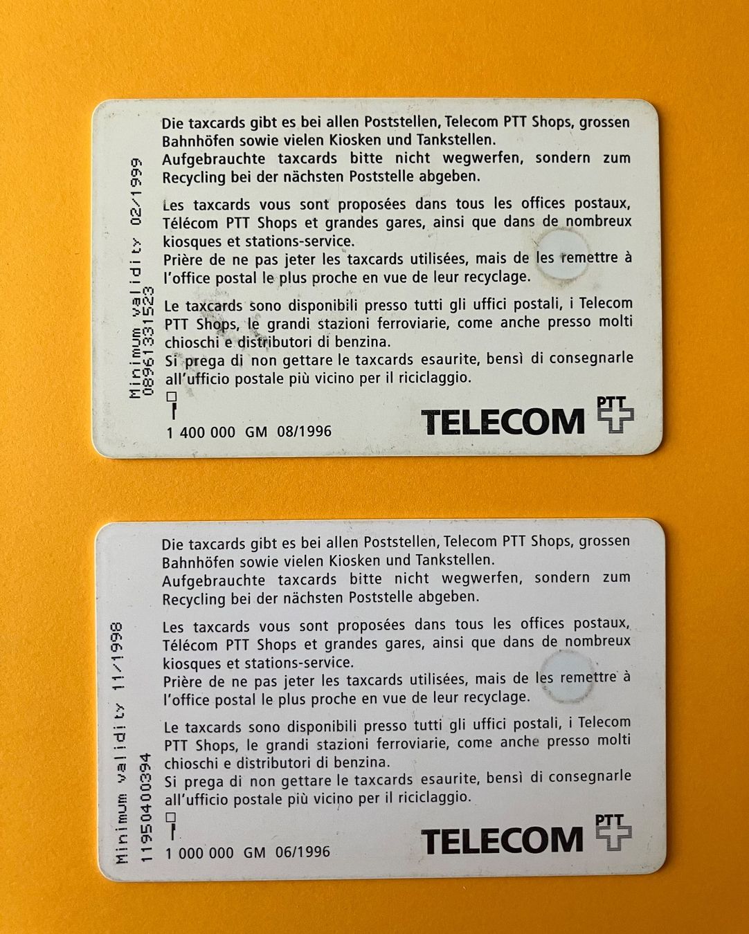 Schede telefoniche: 2x Taxcard, Lugano + Yvorne – Usato da Aarau venduto da luck123 1