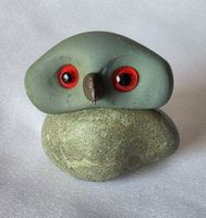 Eule Figur ist ein Naturstein Handgemacht siehe Foto 