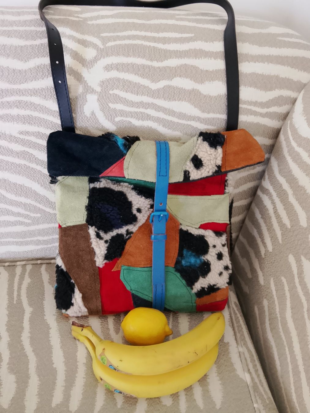 Taschen für Damen: Handtasche Patchwork Leder Fell bunt.neu – Neu (gemäss Beschreibung) aus Bellikon von MellonCollieMitTwint 2