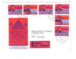 Schöne Eilsendung Bern-Biel100 Jahre Weltpostverein