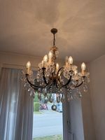 Kronleuchter Kristall Metall guter Zustand 12 Lichter