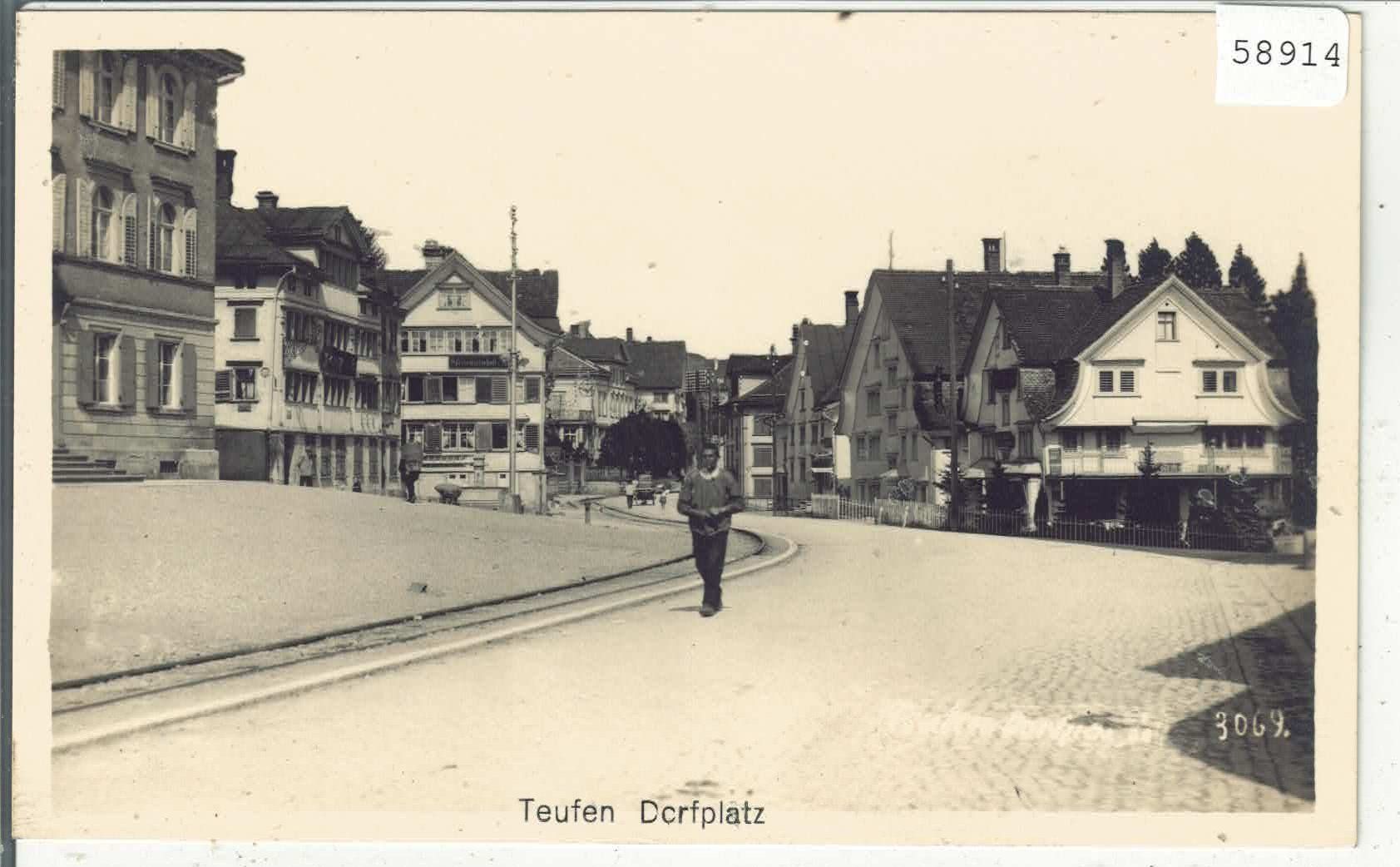 Cartoline postali: Teufen - Dorfplatz - animee – Usato da Ettingen venduto da Kartenplanet