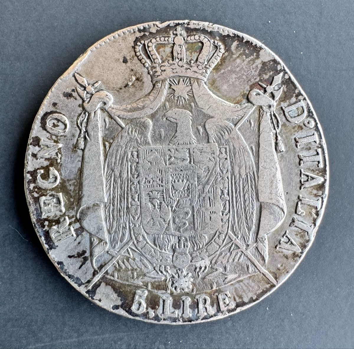 Alle Münzen: Italien - 5 Lire 1810 B – Gebraucht aus Meilen von coins4sale 1