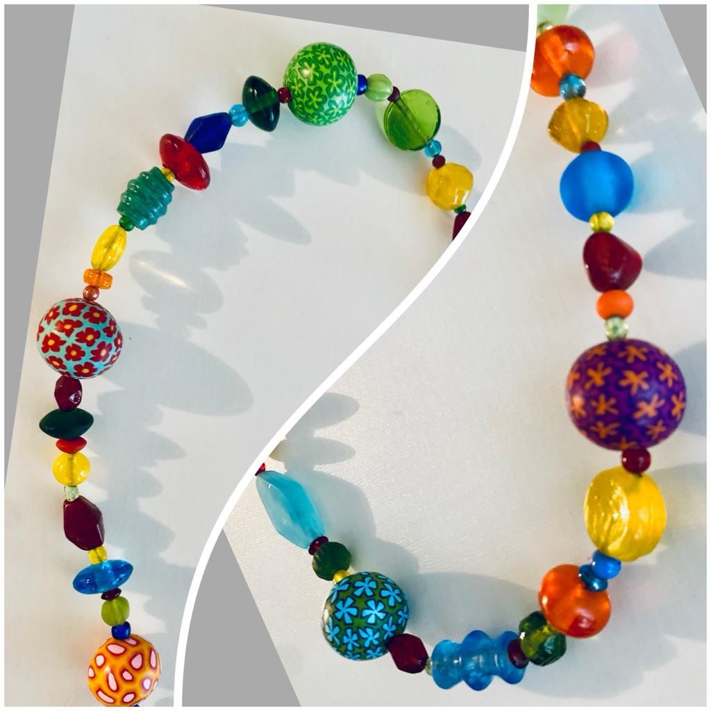 Catenine: Glas & Kunststoff Perlen Hals kette / 35cm. Durchmesser / – Nuovo (secondo la descrizione) da Schmitten FR venduto da resina 1