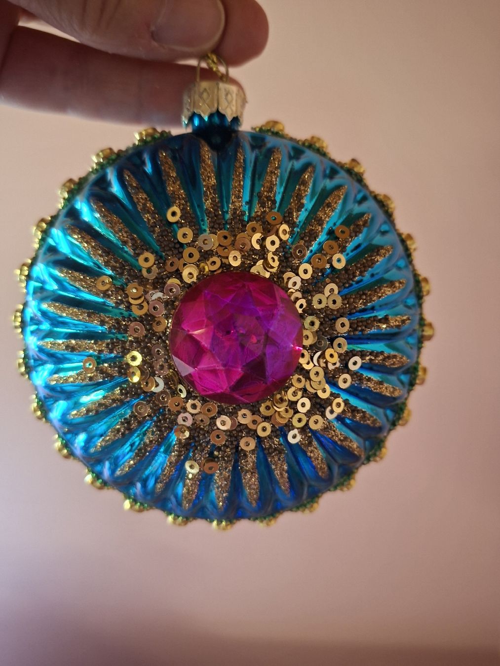 Tutte le decorazioni: neu: 2 Weihnachtskugeln Glas blau pink verziert – Nuovo (secondo la descrizione) da Nassen venduto da verrueckt 2