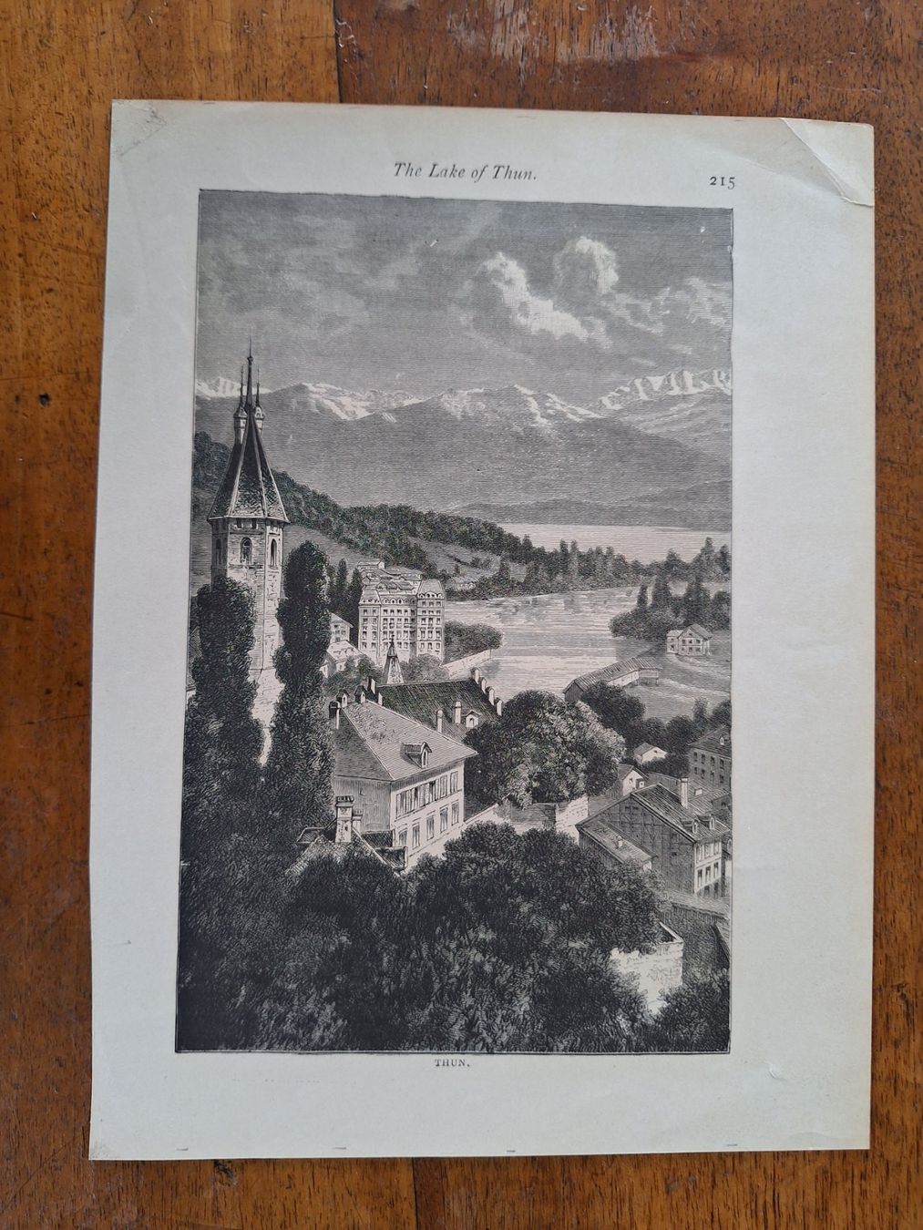 Xilografie: AUTOUR DU LAC DE THOUNE – Usato da Bevaix venduto da bohrap 4