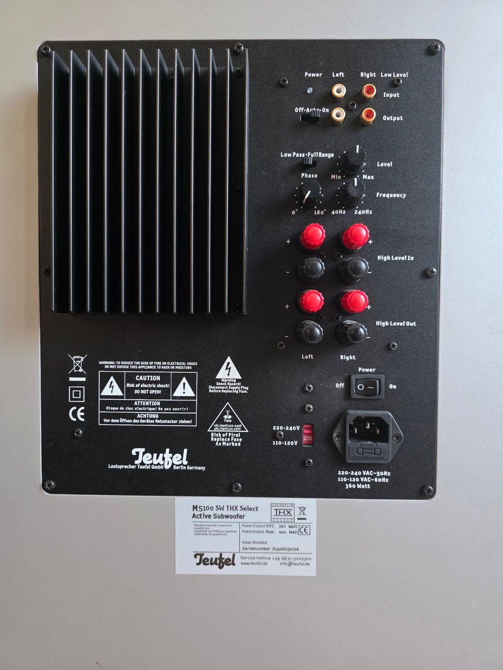 Teufel Haut-parleurs: Teufel M5100 SW THX Select Subwoofer – Défectueux à Zürich par Poohjp 2