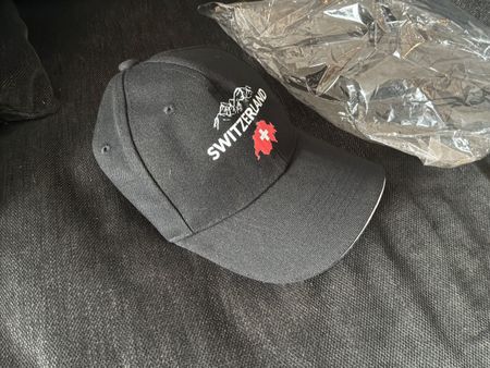 Schweiz Cap Schwarz Switzerland One Size Neu