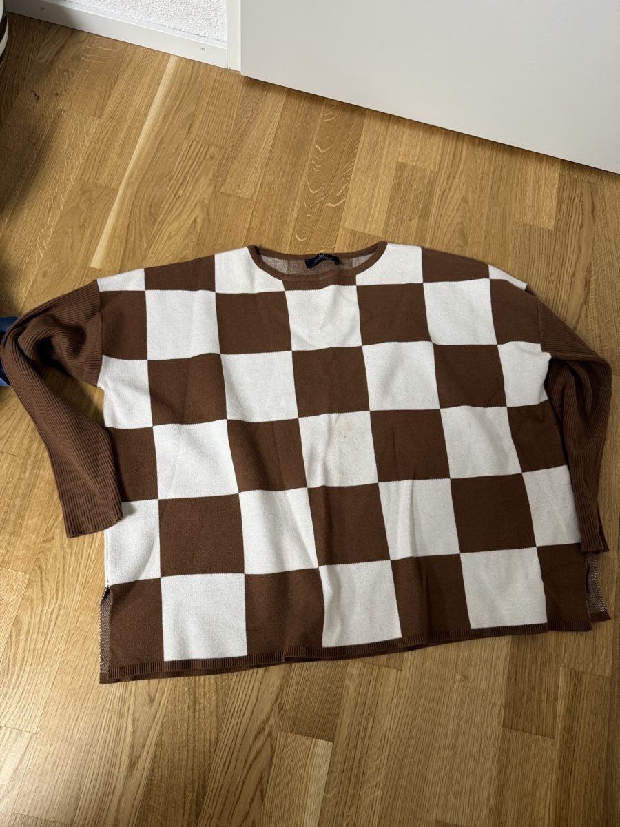 Maglioni & Felpe: Schicker Damenpullover Grösse L, (42 )braun/weiss kariert – Nuovo (secondo la descrizione) da Zell  ZH venduto da maria0100 3