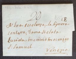 ITALIA 1822: Lettera da ESTE a VENEZIA