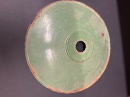Lampe abat-jour vintage émaillé vert