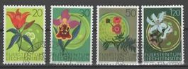 Liechtenstein 1970  Satz Blumen I  Nr.  456-459 ET    (7