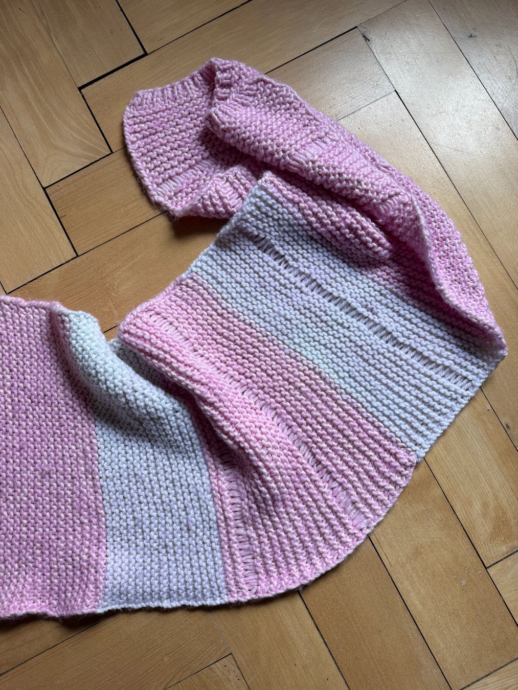 Foulards & écharpes: Strickschal rosa gestreift – D'occasion à Zürich par Diazaio 2
