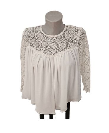 ZARA Blusen Shirt Gr. M mit Spitze TRAFALUC Business Chic