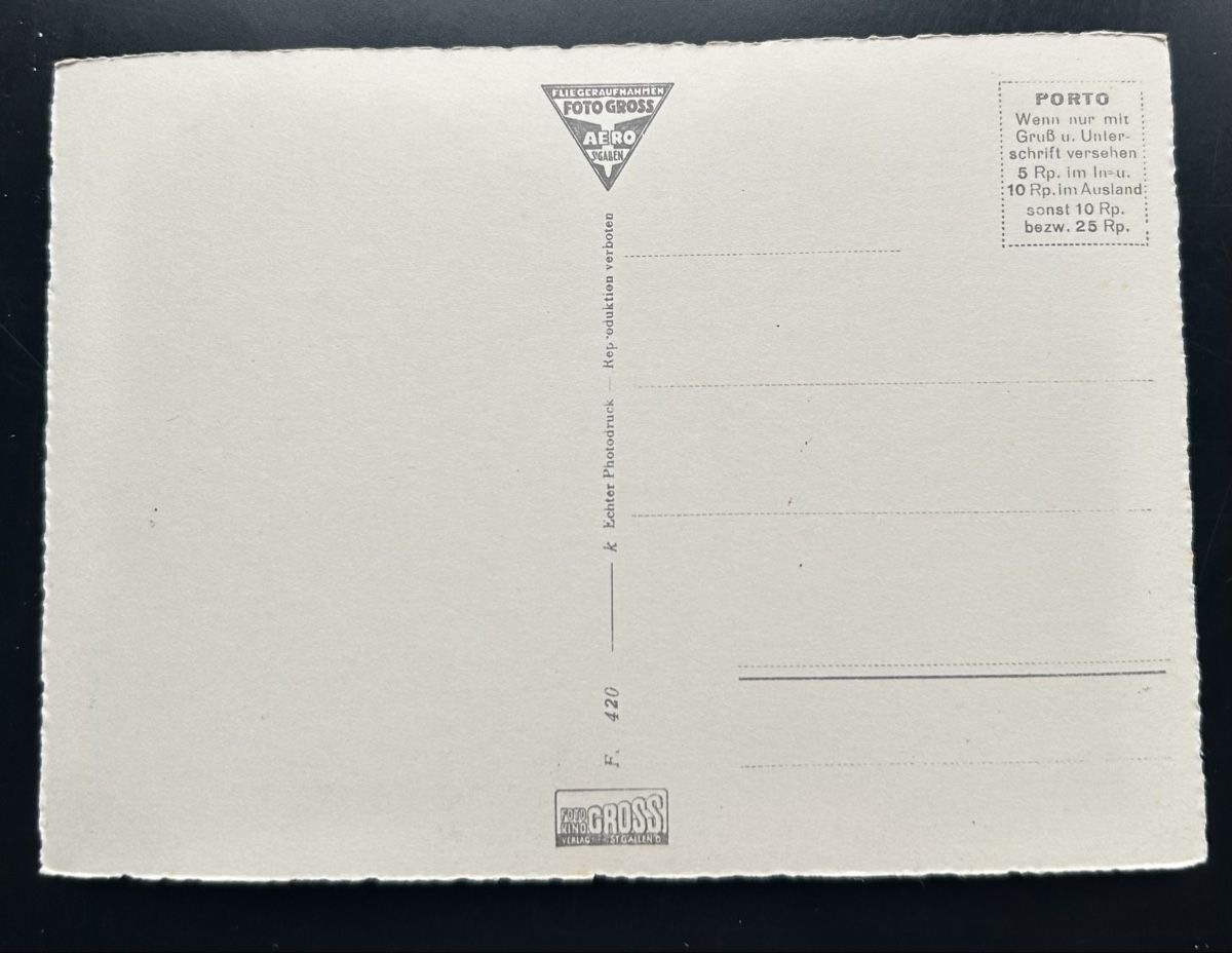 Cartoline postali: Fliegeraufnahme Oberriet – Usato da Horw venduto da Tellbub 1